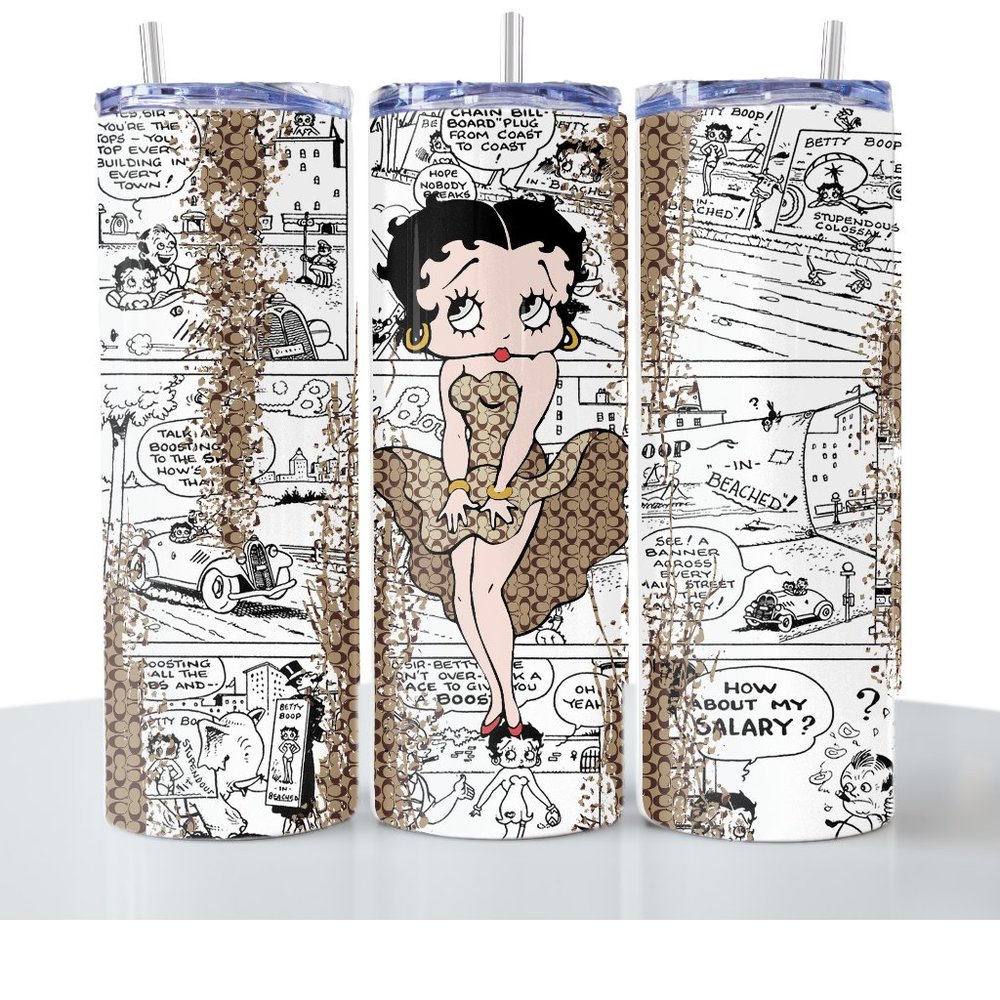 Betty Boop Newspaper Brown 20oz